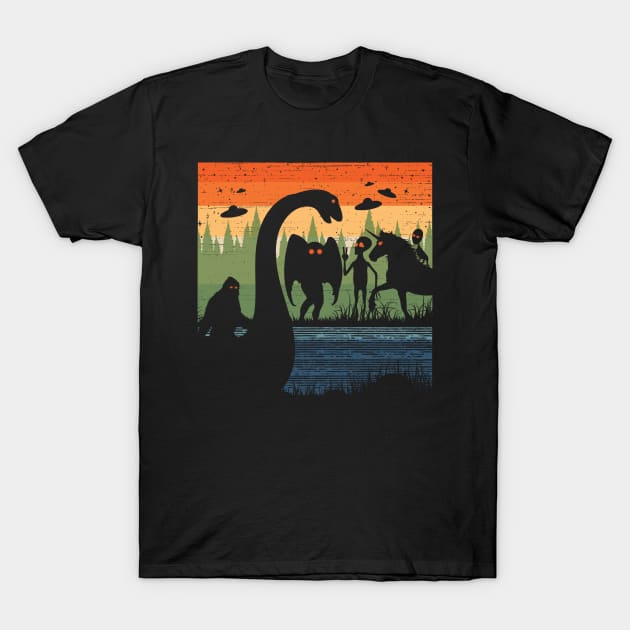 Cryptid Creatures T-Shirt by Tesszero